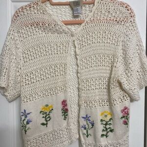 Teddi Vintage Crochet Cardigan